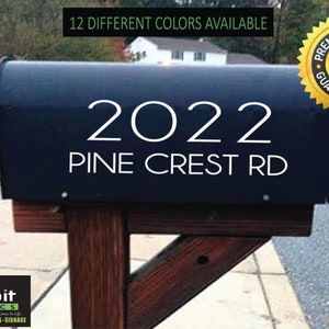 Briefkastennummern Vinyl-Aufkleber, Briefkasten-Aufkleber, Briefkasten-Aufkleber, personalisierter Briefkasten-Aufkleber, Benutzerdefinierter Aufkleber, Mailbox