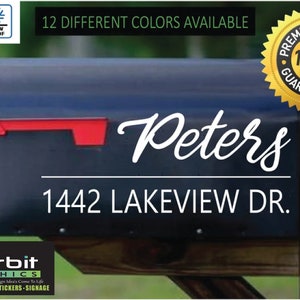Mailbox Numbers Street Address Vinyl Decal, Custom Mailbox Decal, Mailbox Address, Personalized Mailbox Decal Sticker, Custom Decal, Mailbox