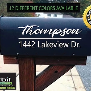 Mailbox Numbers Street Address Vinyl Decal, Custom Mailbox Decal, Mailbox Address, Personalized Mailbox Decal Sticker, Custom Decal, Mailbox