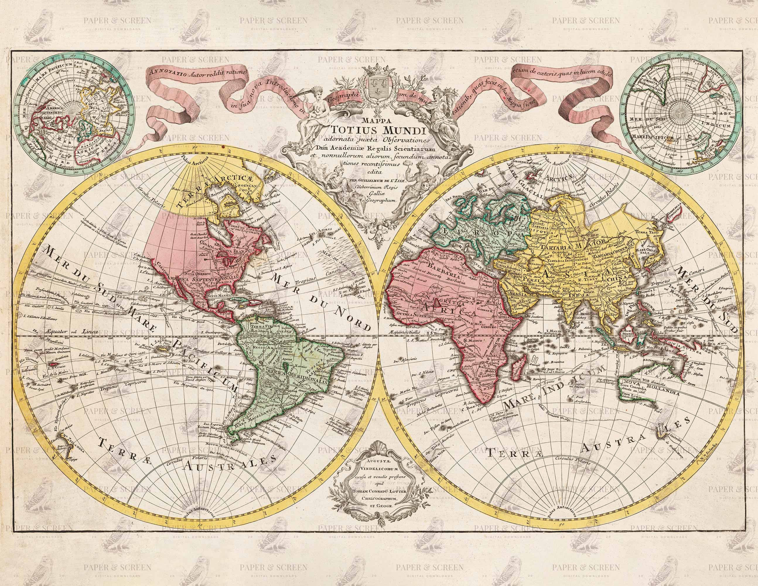 Vintage World Map Print Geography Digital Download Printable - Etsy