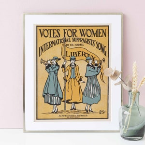 Votes For Women Vintage Wall Art | Printable Art Print Digital Download