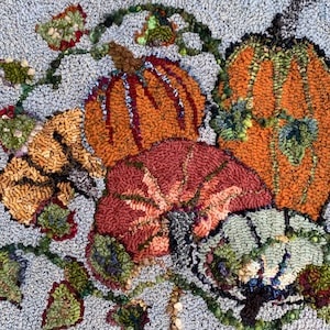 Rug Hooking Pattern Pumpkin Field