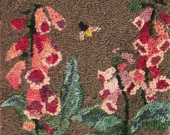 Rug Hooking Pattern Foxgloves