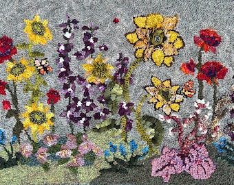 Rug Hooking Pattern Cottage Garden