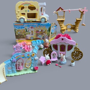 Sylvanian familjepaket - buss, vagn och gungor bild 1