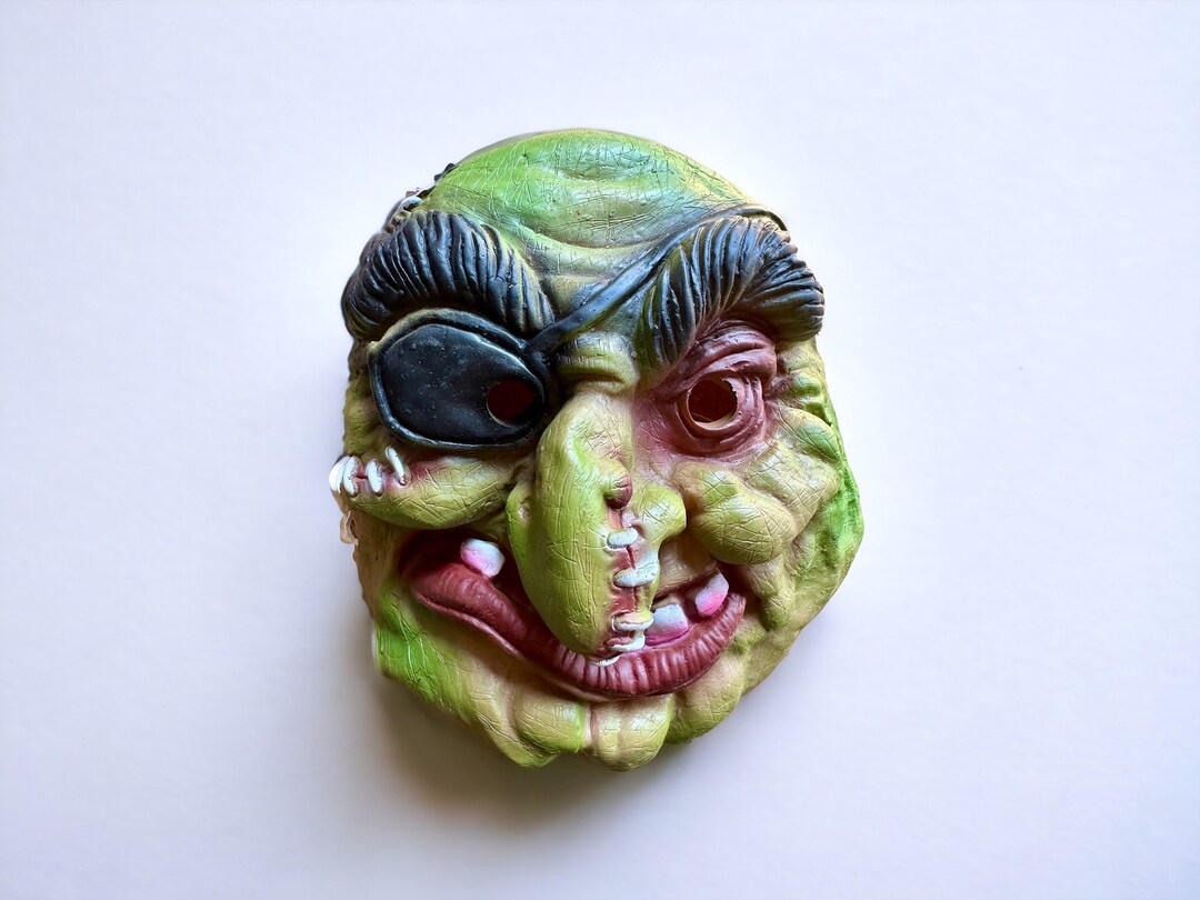 ヴィンテージの怖いマスク、ハロウィン、魔女、悪鬼、醜い - Etsy 日本