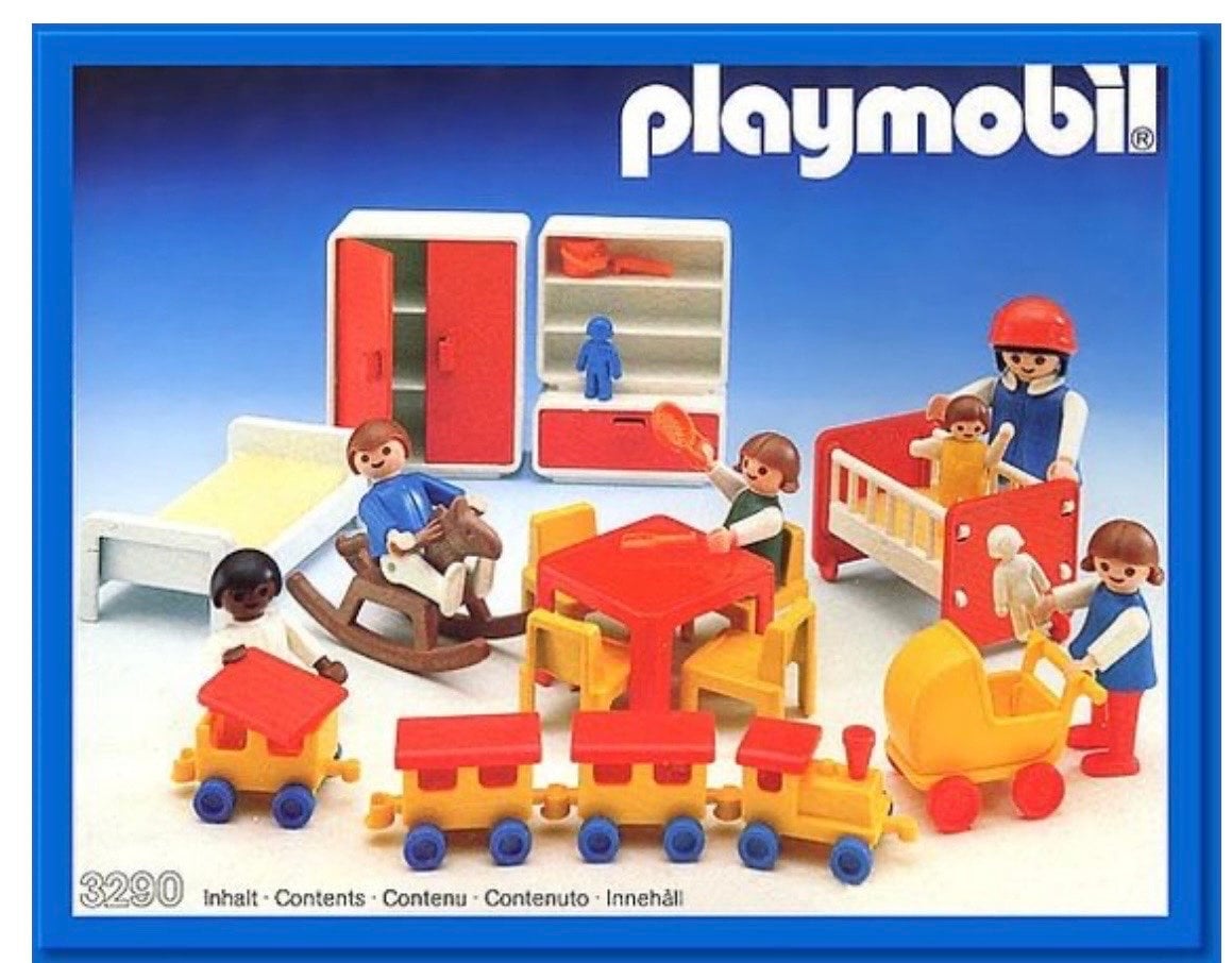 Vintage Playmobil Nursery Playroom 3290 Individual Items Cupboard Shelves Crib Table Chairs Train Adult Figure Etsy UK