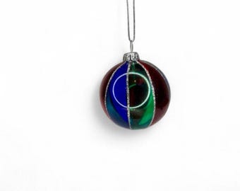 Colourful glass Christmas decoration / bauble