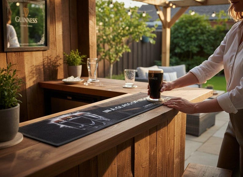 Guinness Bar Runner - In a glass of its own - home bar image 1