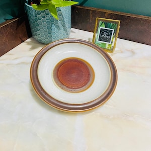 Piatto da tè Denby vintage "Potters Wheel" / Ruggine, piatto da tè / piatto da pane e burro, anni '70 / Retro