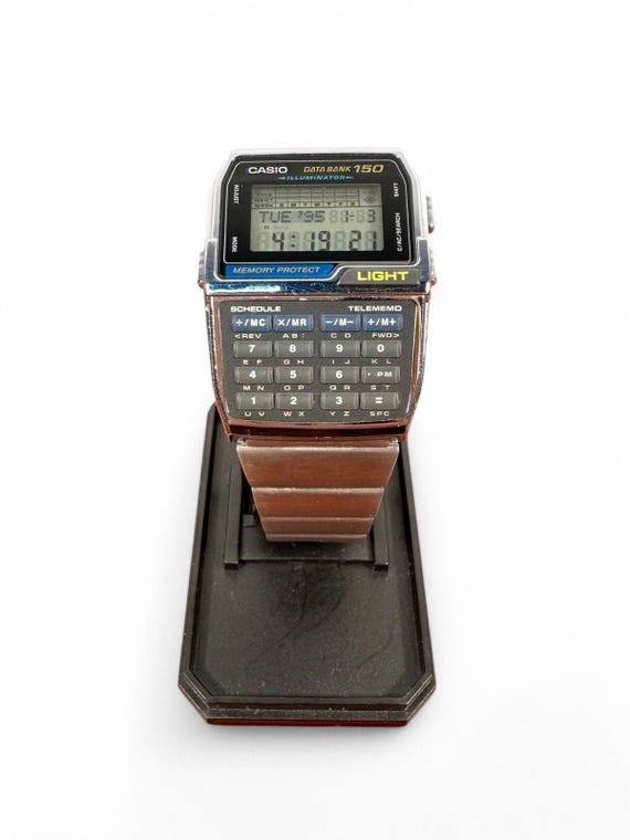 Bank Data Calculator DBC-1500 Casio Vintage 90s CASIO DBC-1500 極美品✨DATABANK 150 Men's Vintage 1477 Quartz 時計
