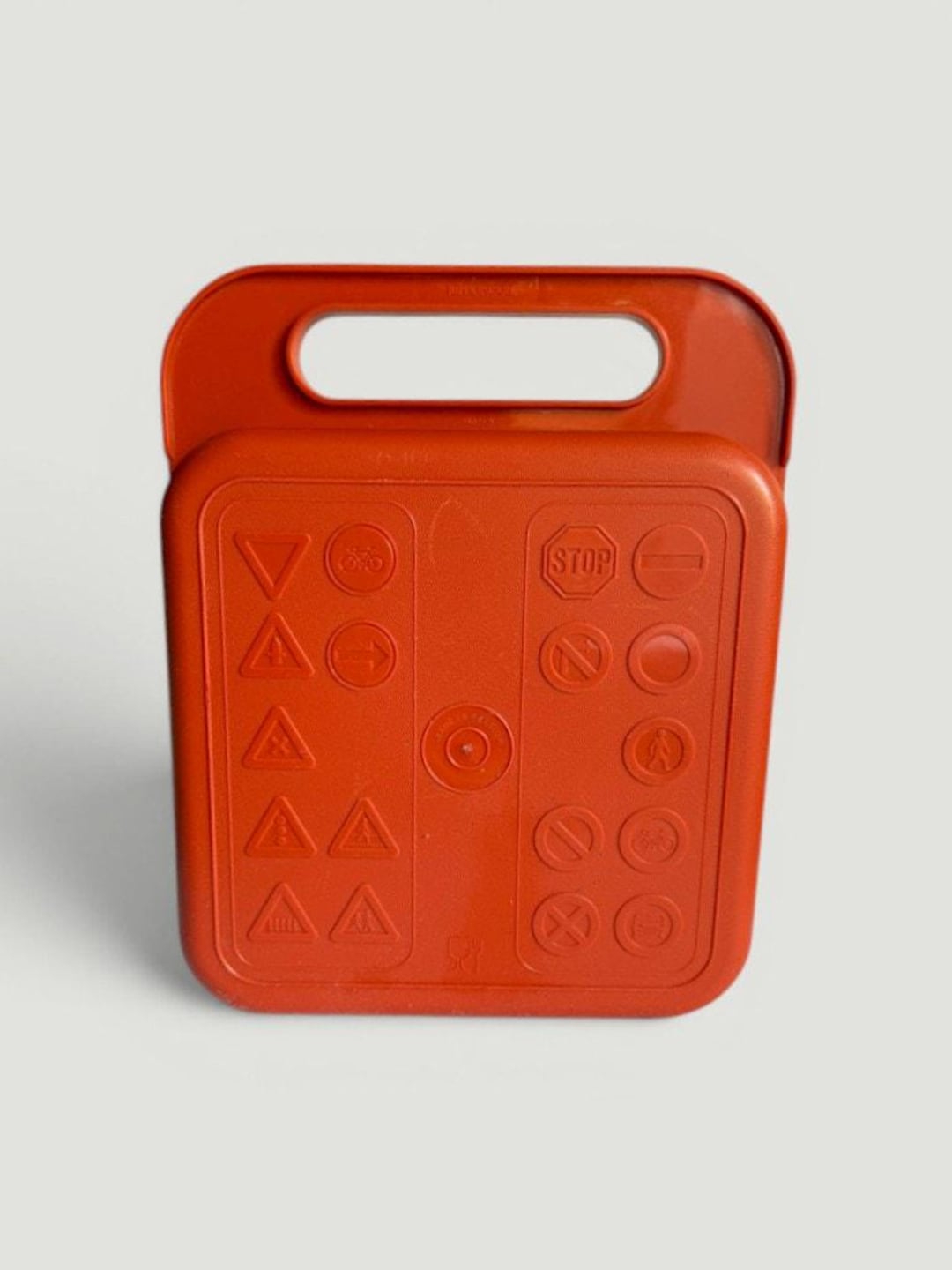 Vintage Tupperware Lunch Box - Road Signs - 1970s - Orange - Etsy