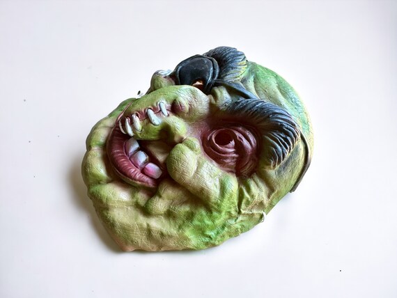ヴィンテージの怖いマスク、ハロウィン、魔女、悪鬼、醜い - Etsy 日本