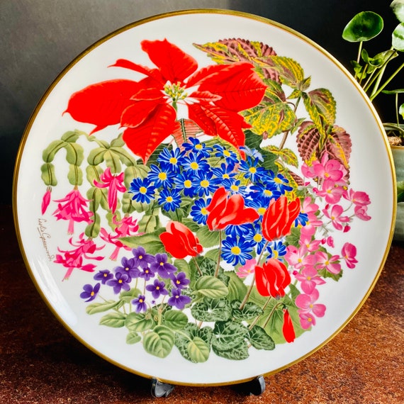 Vintage 1978 - RHS - Flower of the Year Plate - December
