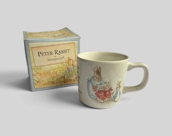 Vintage Wedgwood Beatrix Potter Peter Rabbit child's mug - BOXED