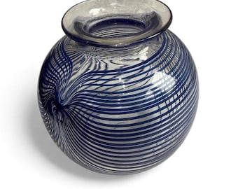 Pieza de vidrio artístico extraordinariamente rara y única de Josh Simpson, firmada y fechada en 1977