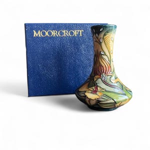 Boxed Moorcroft Prairie Summer vase, by Rachel Bishop