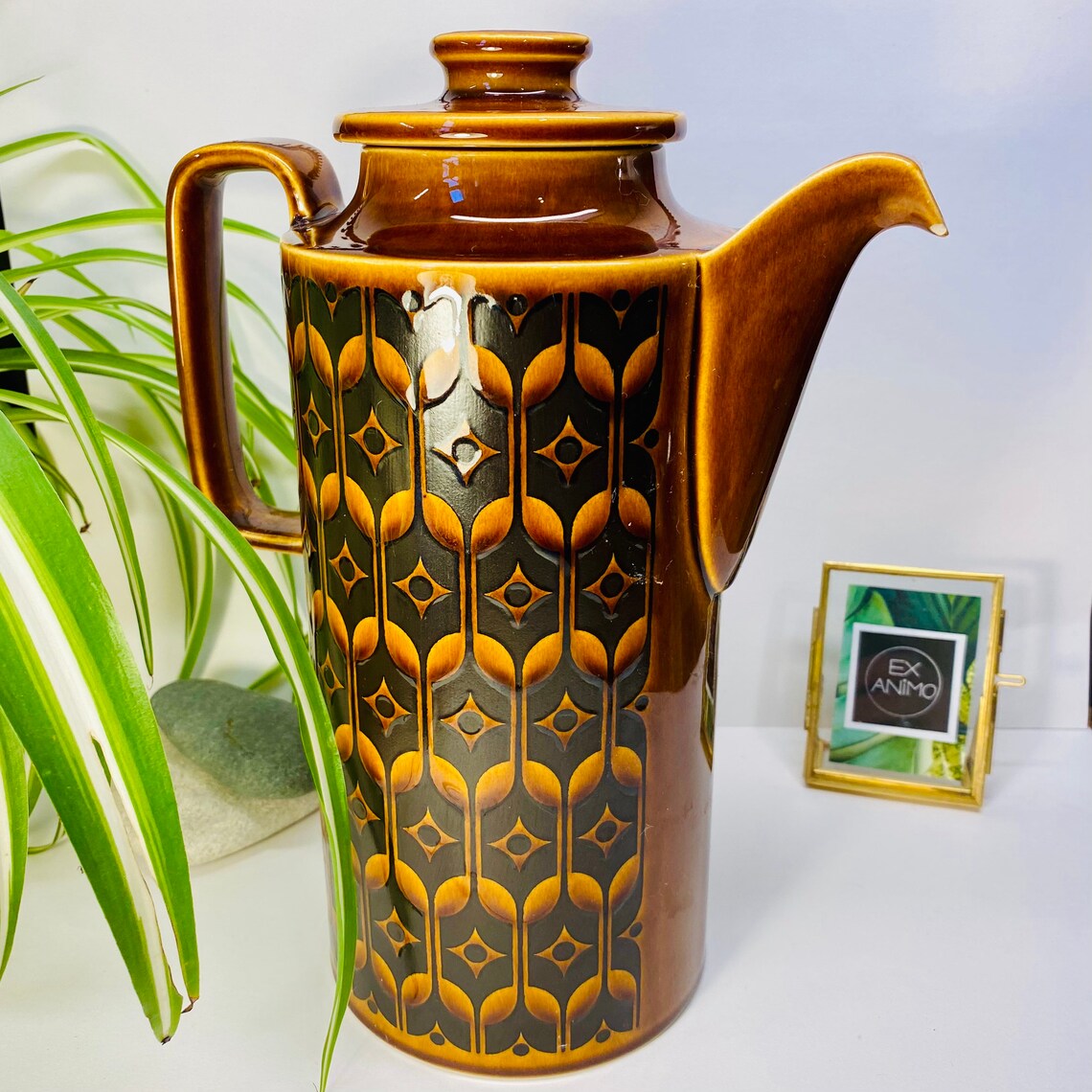 Vintage Hornsea Heirloom Autumn Brown Coffee Pot 1970's Etsy
