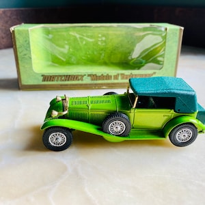 Vintage - Matchbox - l928 Mercedes SS Coupe - Green - in original box