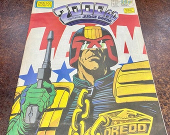 Vintage 2009AD Featuring Judge Dread comic, retro, prog 522, 16th May 1987