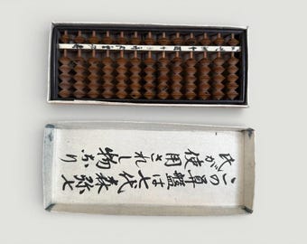 Vintage Soroban Wooden Japanese Abacus Calculating Tool