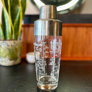 Vintage cocktail shaker / glass / Cocktail recipes