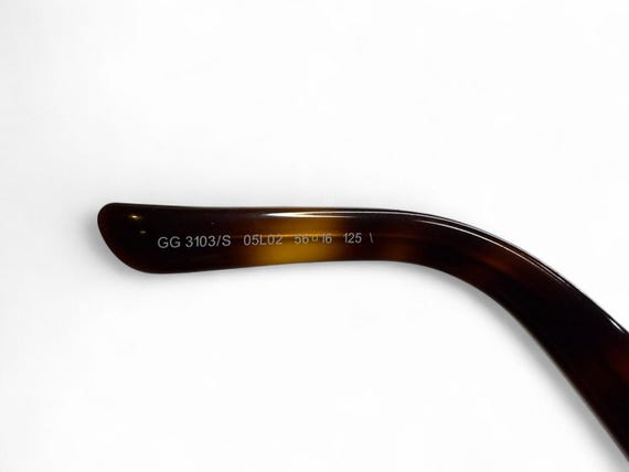 GUCCI GG 3103 Logo Square Tortoise Shell Sunglasses Vintage  display picture 1
