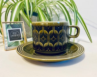 Vintage Hornsea Heirloom Cup and Saucer in Lakeland Green