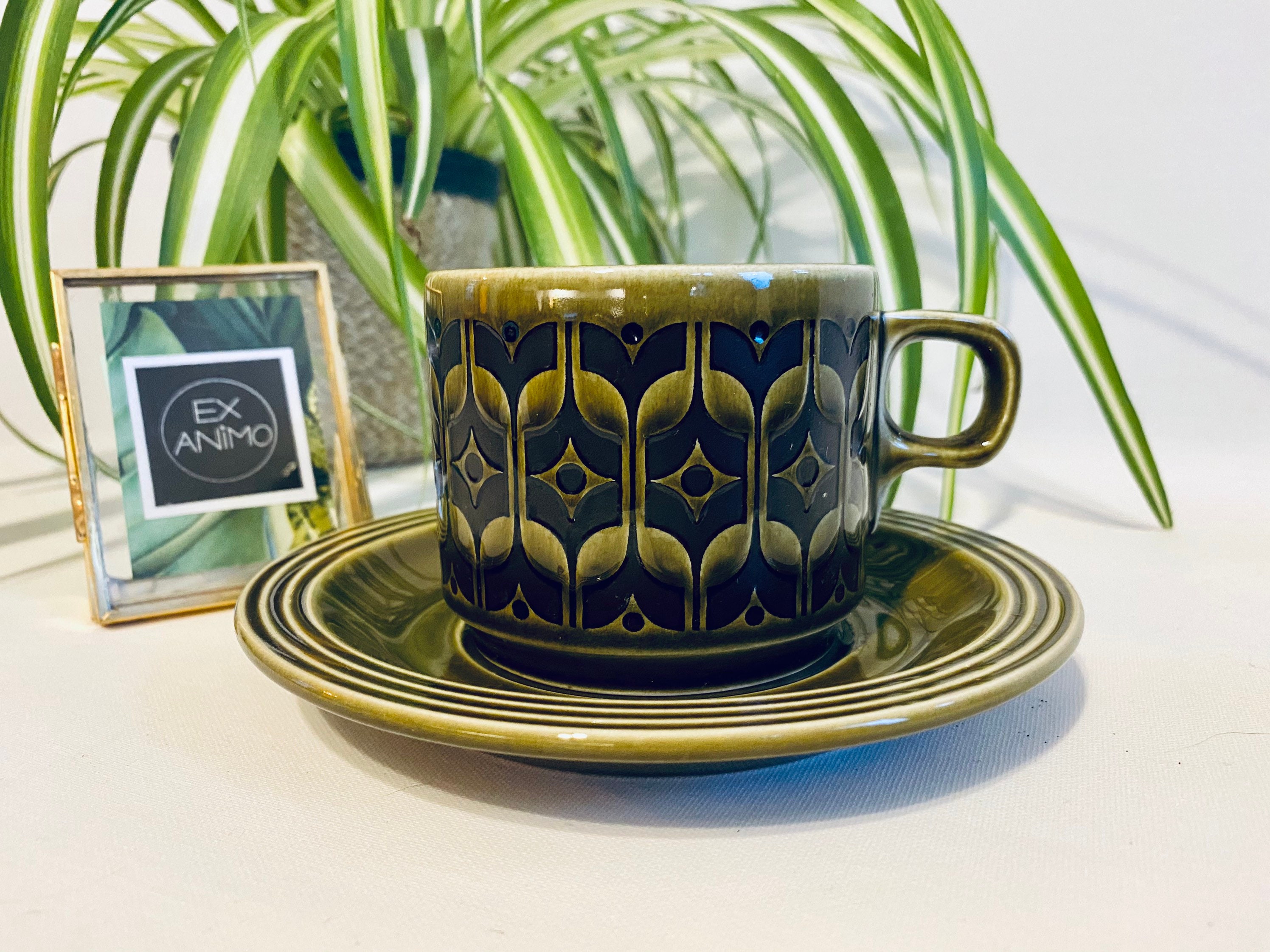 hornsea green heirloom プレート 3種 Vintage Hornsea Heirloom Cup and Saucer in Lakeland Green - Etsy