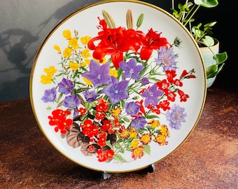 Vintage 1978 - RHS - Flower of the Year Plate - July - Franklin