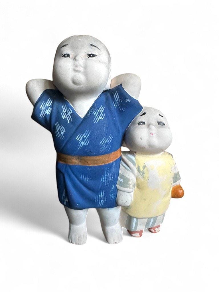博多人形　ビンテージ ヴィンテージ日本の土の博多人形民芸フィギュア - Etsy 日本