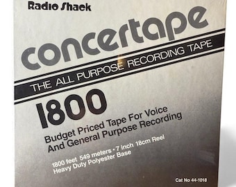 7" Reel to Reel - Radio Shack Concertape 1800 all-purpose recording tape- SEALED