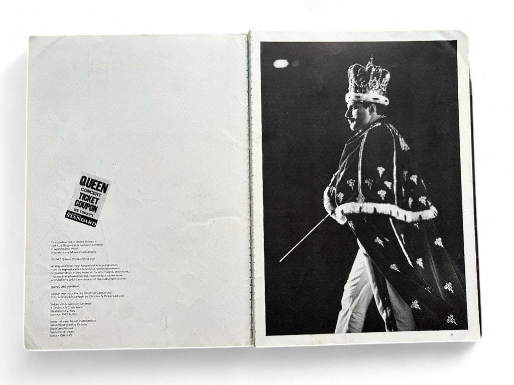 クイーン、マジック・ツアー、1987年、プログラム - Etsy 日本