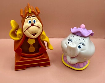 Vintage, Mcdonald's Happy Meal Figure - Cogsworth and Mrs Potts