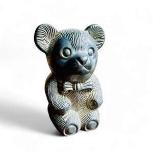 Vintage Silver Plated Teddy Bear Money box with Stopper 
