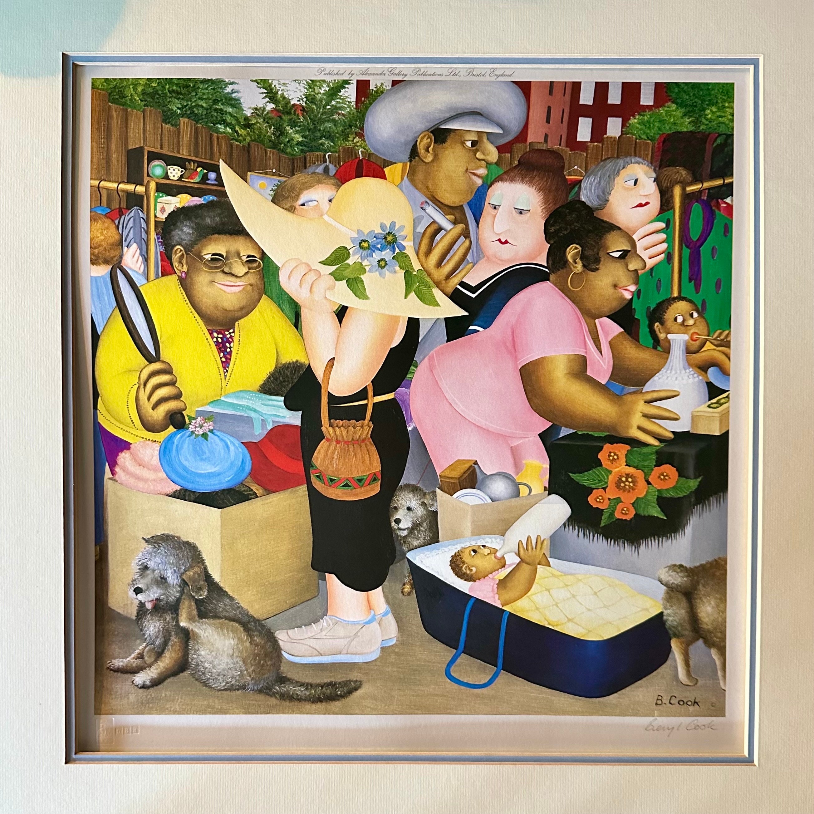 Beryl Cook 'street Market' Signed, Limited Edition Print. 1985