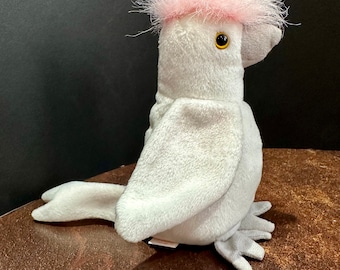 Free UK Delivery : Ty Beanie Baby “Kuku” The Cockatoo, 1998 *Indonesian Tush Tag