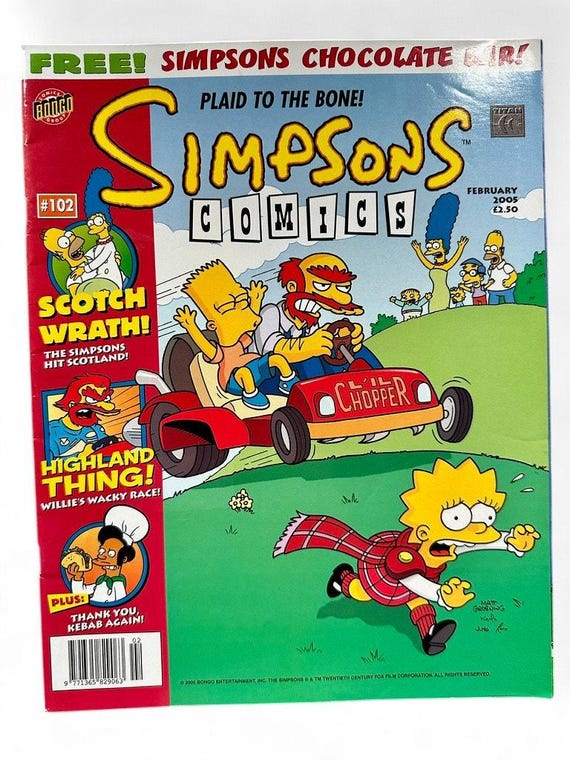 シンプソンズコミック 2005年8月号 102ページ オリジナルポスター付き