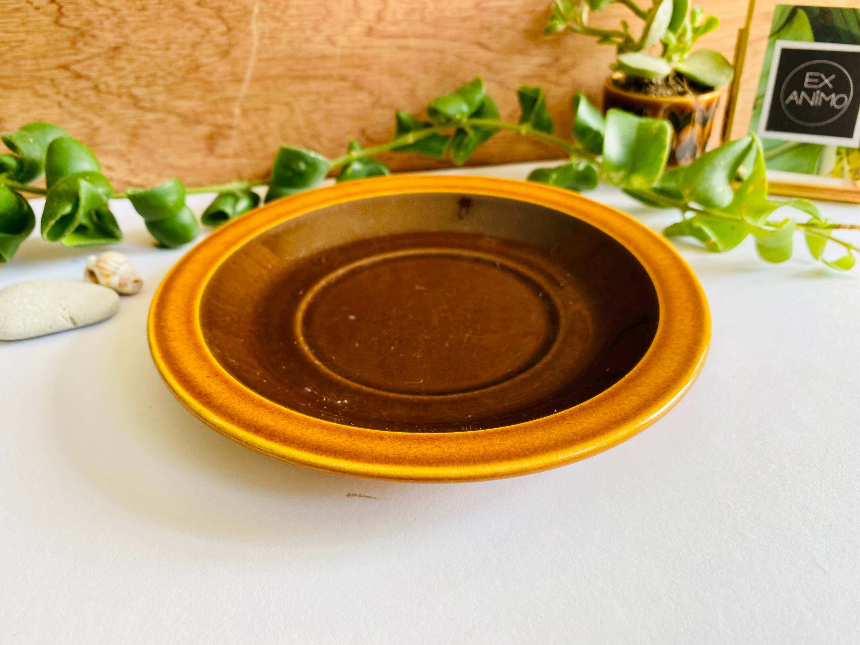 Vintage Hornsea Bronte saucers, 1970's Retro, vintage home, retro kitchen *FREE UK DELIVERY