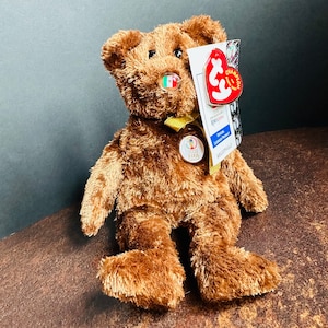 Original TY Beanie Babies, Champion Mexico bear, FIFA World Cup 2002, Retired, with tags