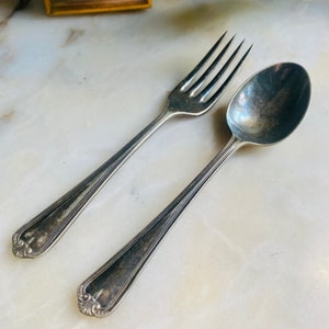 Vintage Decorative fork and spoon EPNS A1