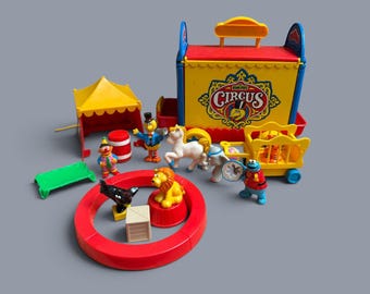 Vintage Rare 1991 Illco Sesame Street Circus - Pretend Play Set