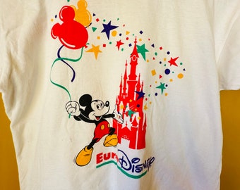 Vintage 90's Euro Disney T Shirt, Magic Kingdom - Etsy