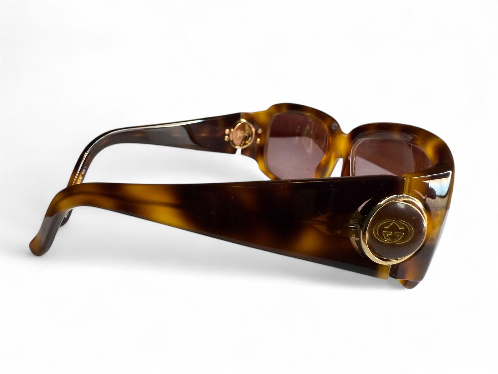 GUCCI GG 3103 Logo Square Tortoise Shell Sunglasses Vintage  display picture 1