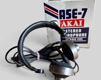 Vintage Akai ASE-7 Headphones - Boxed - 1960s / 1970s
