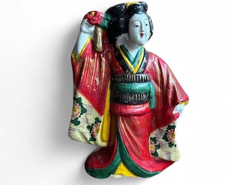 G1730 / 民芸品 土人形 子供フィギュア 置物 / 日本のヴィンテージ