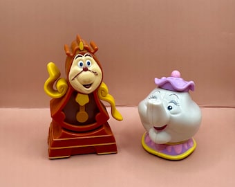 Vintage, Mcdonald's Happy Meal Figure - Cogsworth and Mrs Potts
