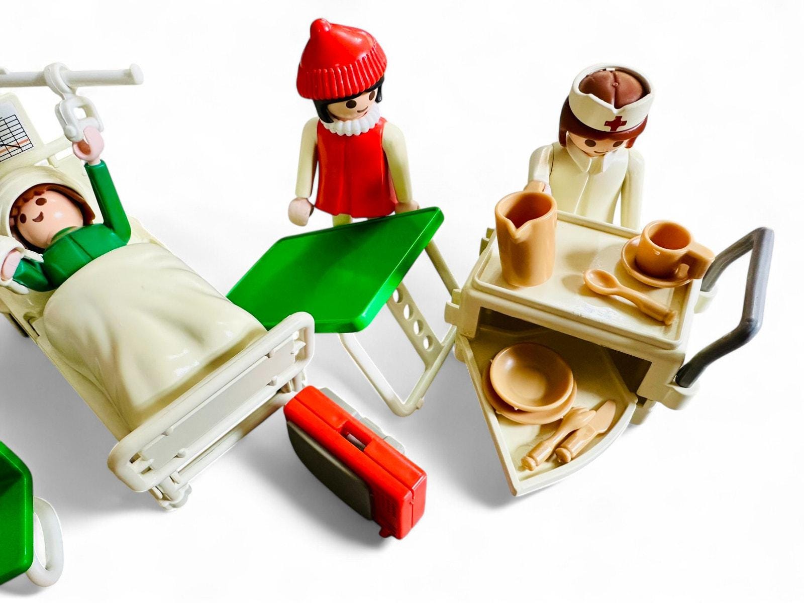 Lot Playmobil Geobra 80s - Chambre D'hôpital Et D'enfants - 3459-A 3495-A 3417-A
