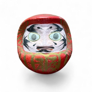 Large Vintage Daruma Doll - Japanese - Handmade - Good luck