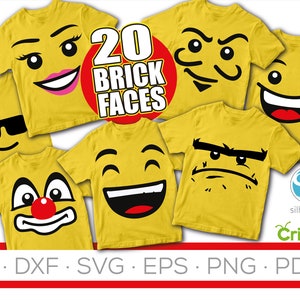 May include: 20 Brick Faces SVG, DXF, EPS, PNG, PDF digital download.  A set of 20 different brick face designs for crafting and creating projects.